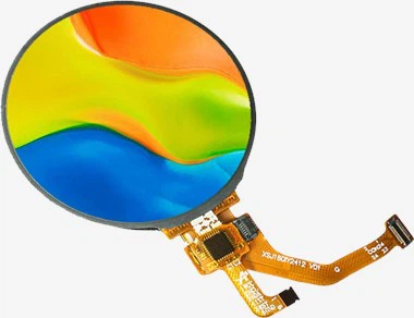 2,8-palcový malý okrúhly dotykový IPS LCD displej 70,13 x 70,13 mm, jas 350 nitov